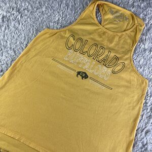 Colorado Buffaloes Shirt Womens Small Yellow Tank Top CU Retro Racerback